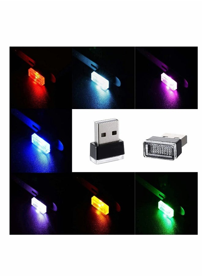 Generic - Car Atmosphere LED Light USB Mini Interior Ambient Lighting Kit Universal Interior Computer Wireless Decorative Lights (7 Colors) - Image 1