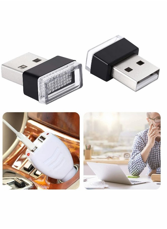 Generic - Car Atmosphere LED Light USB Mini Interior Ambient Lighting Kit Universal Interior Computer Wireless Decorative Lights (7 Colors) - Image 1