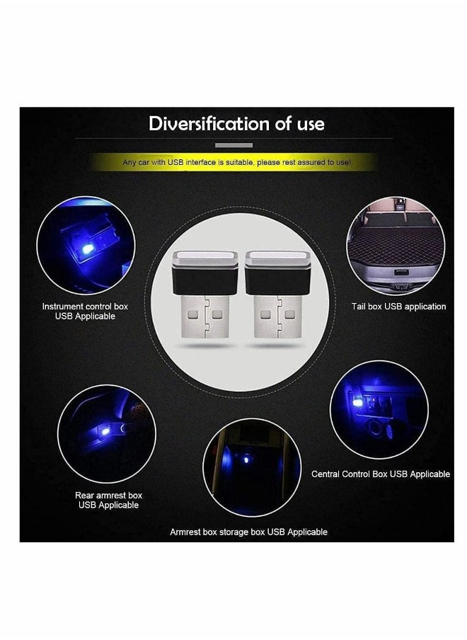 Generic - Car Atmosphere LED Light USB Mini Interior Ambient Lighting Kit Universal Interior Computer Wireless Decorative Lights (7 Colors) - Image 1