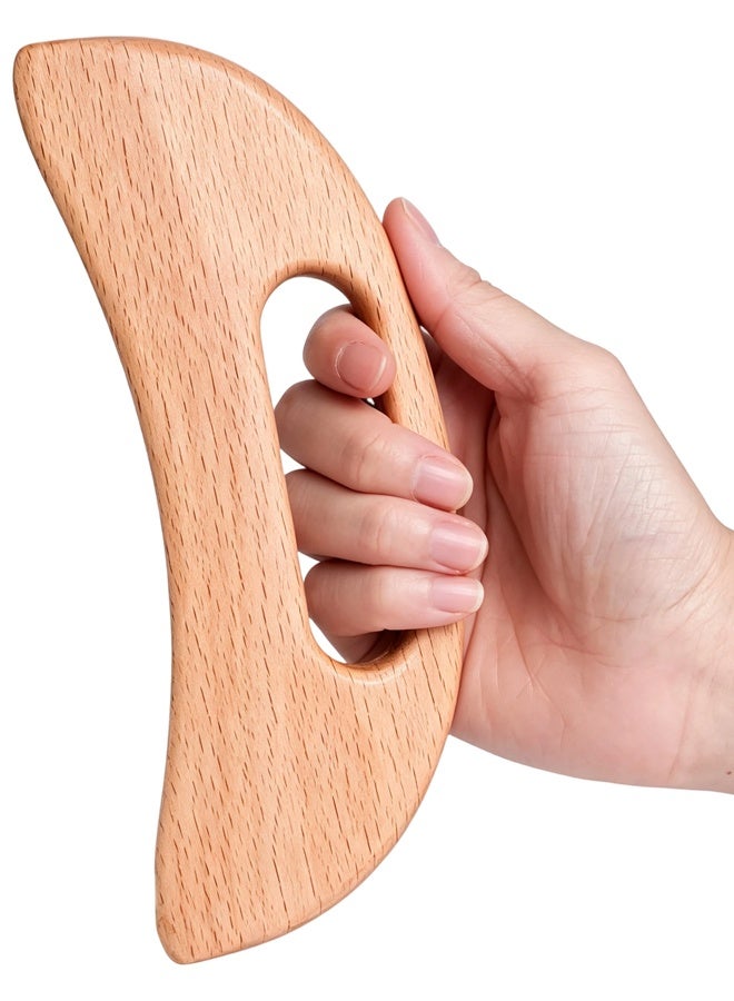 Wood Therapy Gua Sha Full Body Massage Tool, Wooden Lymphatic Drainage Anti Cellulite Sculpting Tool, Muscle Tension Relief Guasha Massager for Face Neck Back Legs, Home Spa Use - Image 1