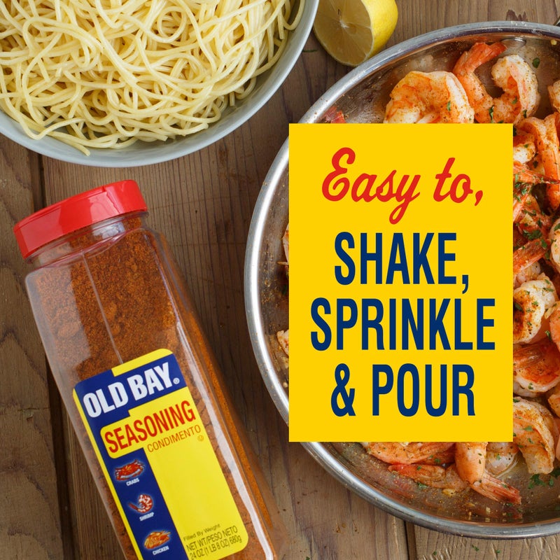 OLD BAY Seasoning, 24 oz - One 24 Ounce Container of OLD BAY All-Purpose Seasoning with Unique Blend of 18 Spices and Herbs for Crabs, Shrimp, Poultry, Fries, and More - Image 2