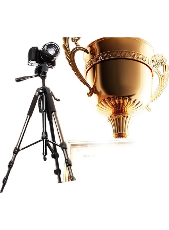 Tripod Camera Stand For Dslr, Mirrorless, Sony, Canon, Smartphone Photography, Outdoor Portable 3D Gimbal Professional Stabilized Anti-Shake Bracket 1.5 Meters