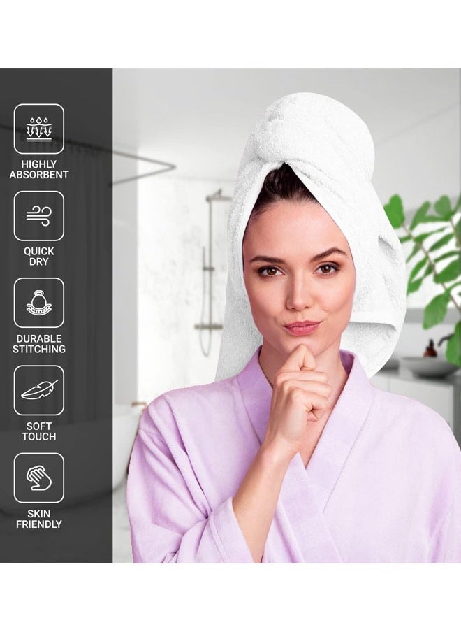 Kingston Kingston Premium White Bath Towel Set - 100% Turkish Cotton 2 Bath Towels, 2 Hand Towels, 2 Washcloths - Soft, Absorbent, Durable – Quick Dry - Perfect for Daily Use  - Image 5