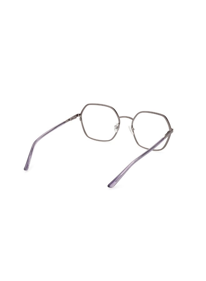 GUESS Gu2912 Geometric Metal Frames For Women Size 55, Matte Antiqued Light Nickeltin - Image 5