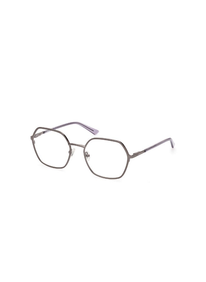 GUESS Gu2912 Geometric Metal Frames For Women Size 55, Matte Antiqued Light Nickeltin - Image 1