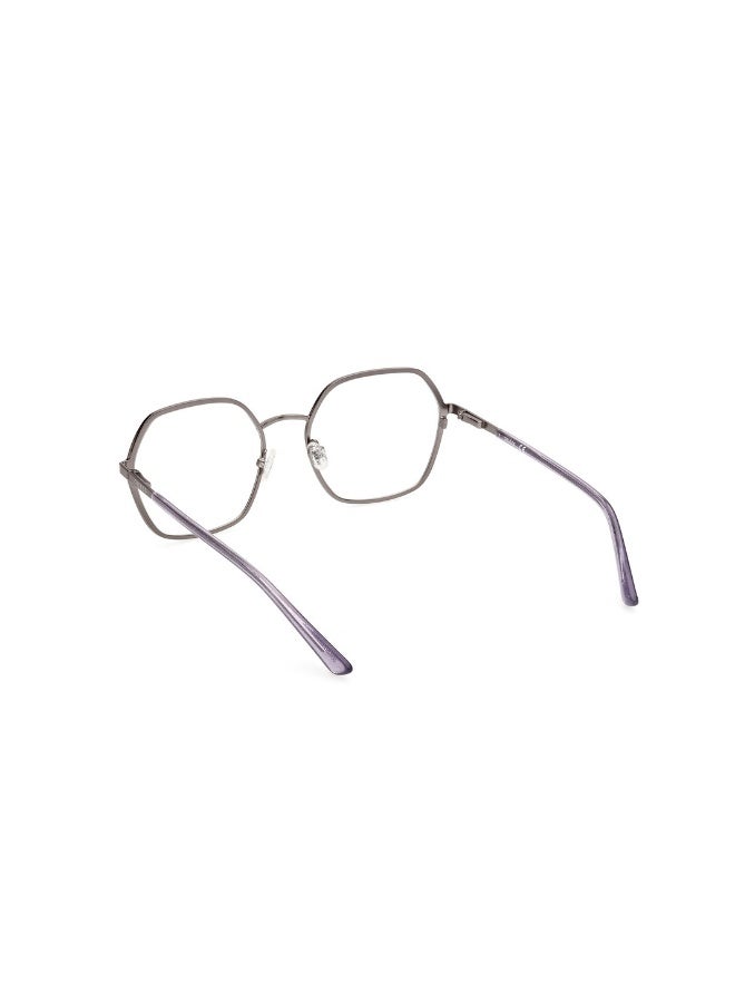 GUESS Gu2912 Geometric Metal Frames For Women Size 55, Matte Antiqued Light Nickeltin - Image 3