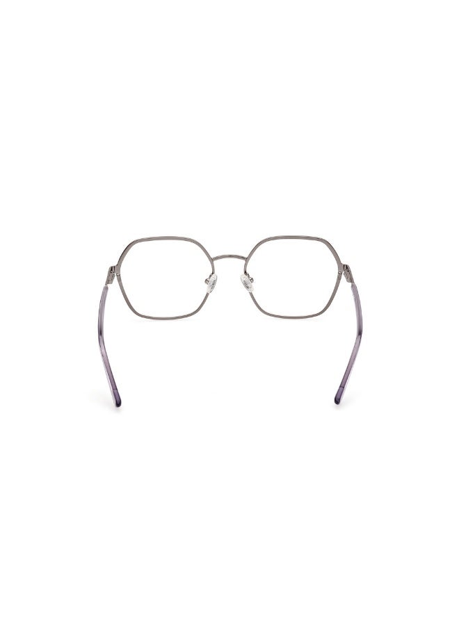 GUESS Gu2912 Geometric Metal Frames For Women Size 55, Matte Antiqued Light Nickeltin - Image 4