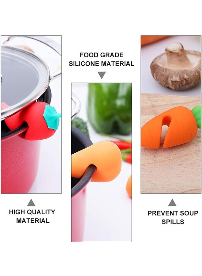 6Pcs Pot Lid Lifter, Pot Cover Spill Stopper, Creative Silicone Heat-resistant Kitchenware for Splash-Proof, Boil Over and Spill Proof, Pot Lid Holder Keep The Lid Open Reduce Soup Spills  - Image 4