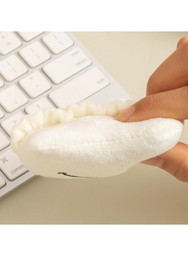 كيلا مسند معصم الماوس من القماش الناعم لدعم لوحة المفاتيح ومسند المعصم، سوار معصم مريح للكمبيوتر المحمول والعمل المكتبي (أبيض) - Image 5