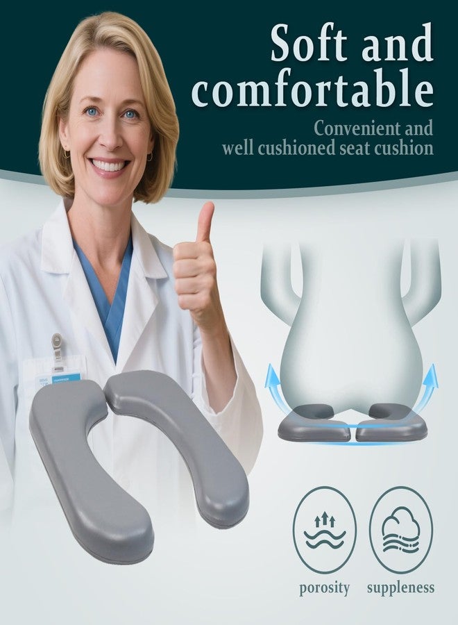 ZXMOBY Two-Piece Commode Seat Pad,Waterproof Soft Toilet Seat Cover (Frame NOT Included),U-Shape Replacement PU Cushion with Clips for Elderly Bedside Shower Wheelchair for Elderly Comfort - Image 5