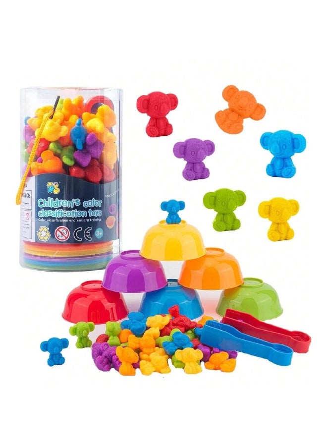 ألعاب العد لدب الكوالا لعبة مطابقة دب الكوالا لمرحلة ما قبل المدرسة مع أوعية فرز الألوان مجموعة أنشطة التعلم المبكر للأطفال بعمر 3 4 5 سنوات - Image 1