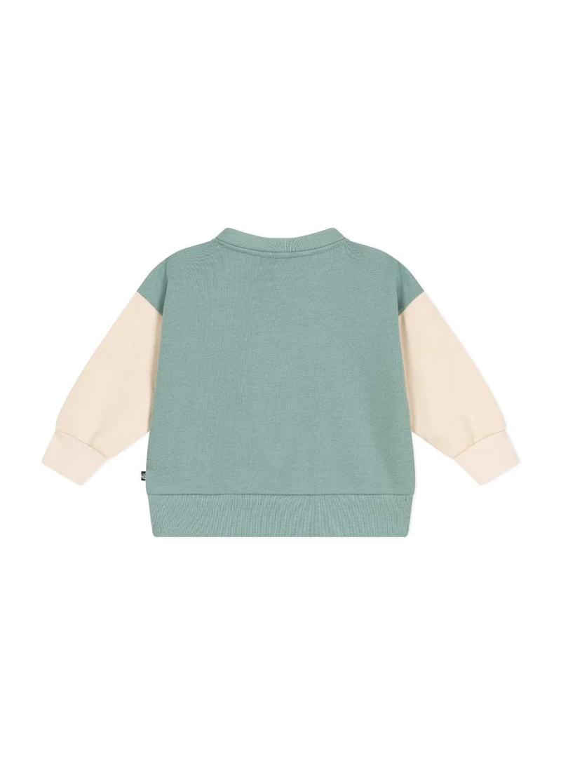Petit Bateau Babies' varsity-style fleece jacket