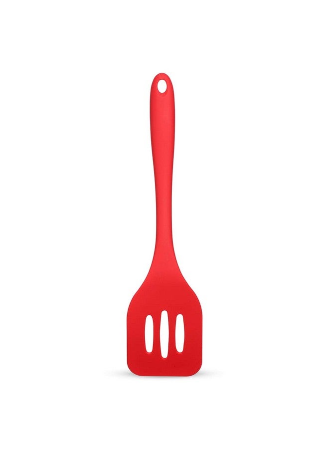 Clazkit YH-551 Premium Silicone Turner Spatula/Slotted Spatula, Ultra Flexible, Hygienic One Piece Design, Non Stick Kitchen Utensil for Dosa, Paratha, Pancakes, Wok, 29cm,Red - Image 3