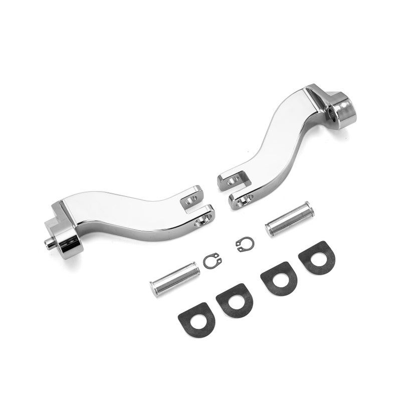 Wsays Rear Footpeg Mount Bracket Kit Passenger Compatible with Harley Touring Street Electra Road Glide Road King Ultra Limited 1993Later Chrome - Image 2