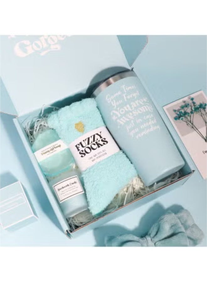 Beauenty Gift Basket for Women - Birthday Gift Box Get Well Soon Gift Set Contains 11 Inspirational Gifts Relaxing Spa Treatment Package for Women Bestie Friendship Female Friend Gift - Image 1