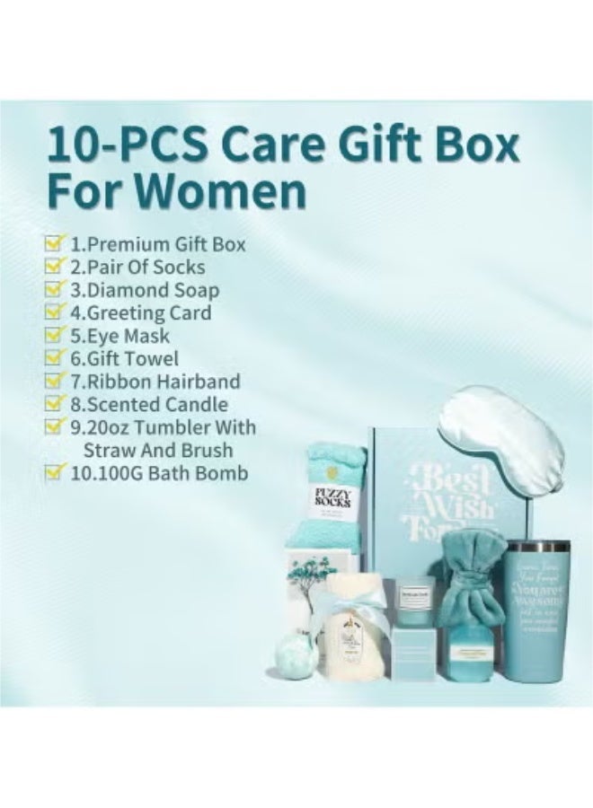 Beauenty Gift Basket for Women - Birthday Gift Box Get Well Soon Gift Set Contains 11 Inspirational Gifts Relaxing Spa Treatment Package for Women Bestie Friendship Female Friend Gift - Image 4