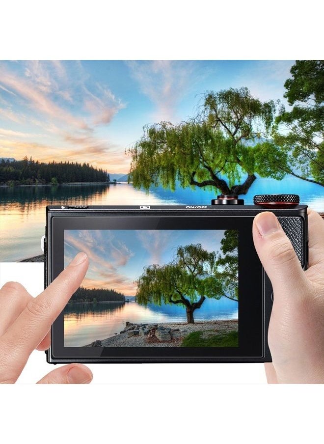 AKWOX - (Pack of 3) Compatible Canon Eos M50 M6D M100 LCD Screen Protector, AKWOX 9H Hardness 0.33mm Camera Tempered Glass Film for Canon EOS M100, EOS M6, M50, PowerShot G9 X Mark II, G7 X Mark II, G5 X, G9 - Image 1