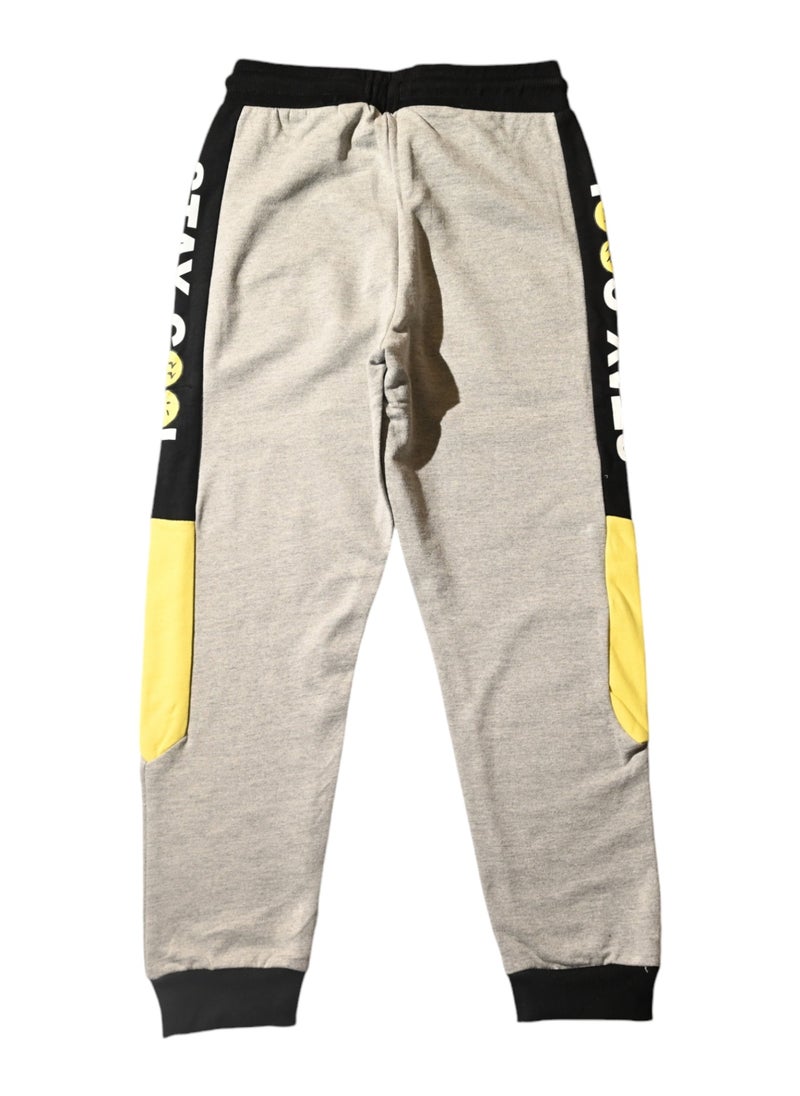 Smiley World Sweatpants, Grey with Black and Yellow Accents, Drawstring Waist - pzsku/Z7BFB482F1B1658F86B55Z/45/_/1728121032/a8c2e92e-481e-407f-aa68-89059bede978