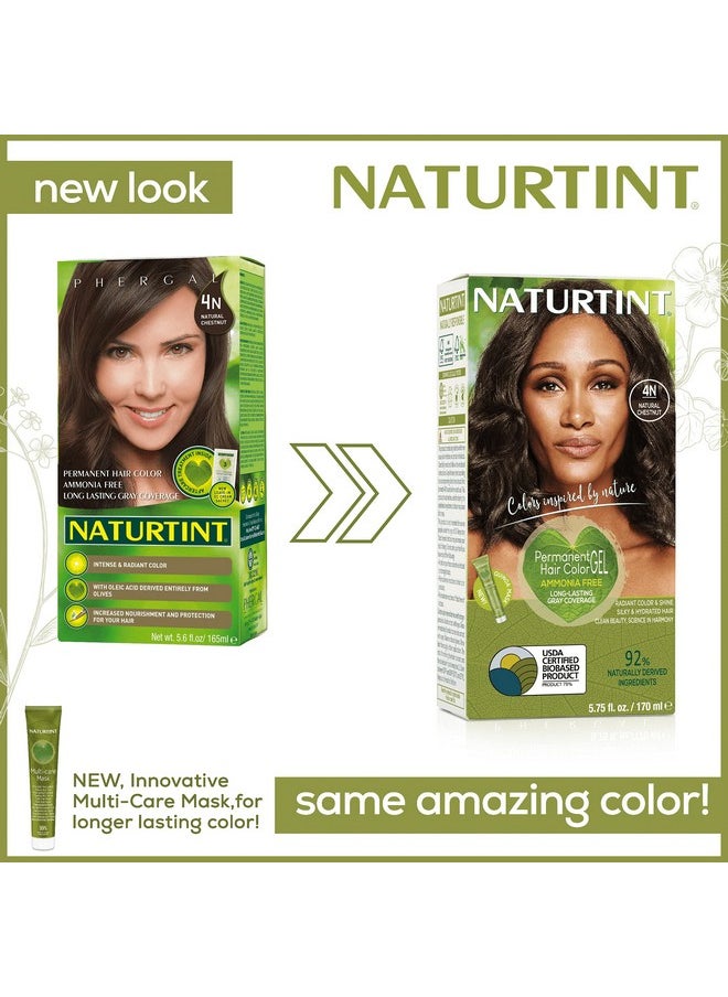 NATURTINT Permanent Hair Color 4N Natural Chestnut (Pack Of 6) Ammonia Free Vegan Cruelty Free Up To 100% Gray Coverage Long Lasting Results  - Image 4