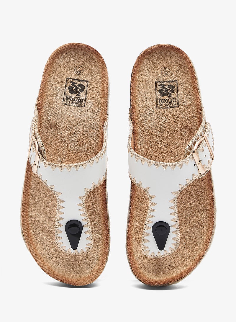 DOWN TO EARTH Casual Flat Thong Sandal - Image 4