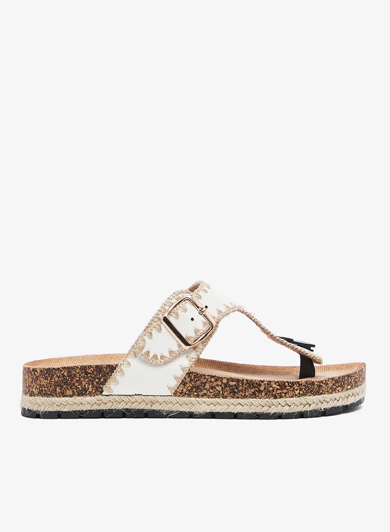 DOWN TO EARTH Casual Flat Thong Sandal - Image 1