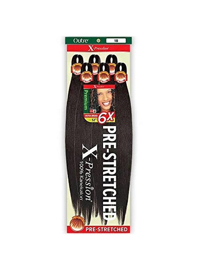 Outre Utre Xpression Prestretched 6X Ultra Braid 52 (Color:1 Jet Black Pack Of 3) - Image 2