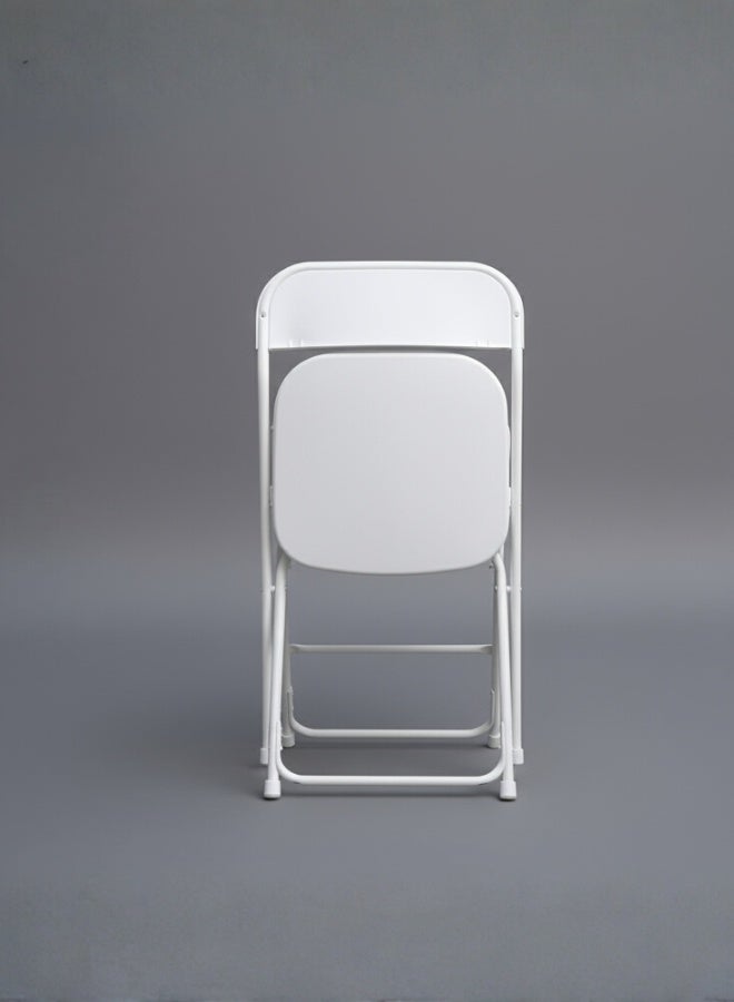 ماركولو كرسي بلاستيكي قابل للطي – تصميم خفيف الوزن من البلاستيك عالي الكثافة والفولاذ – مقاوم للأشعة فوق البنفسجية والعوامل الجوية – متين للغاية – أبيض - Image 5