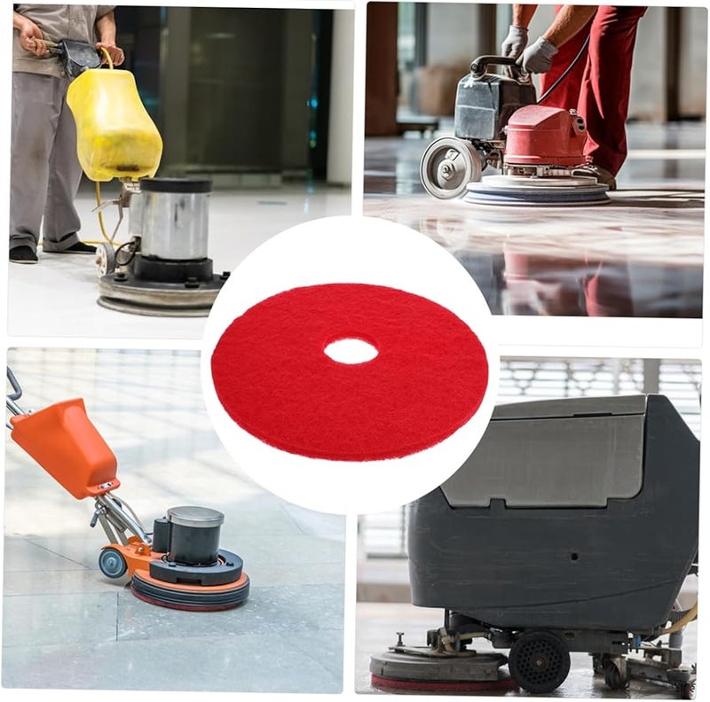 Red Floor Polishing Cleaning Pad for Hardwood Tile and Marble Surfaces - Image 5