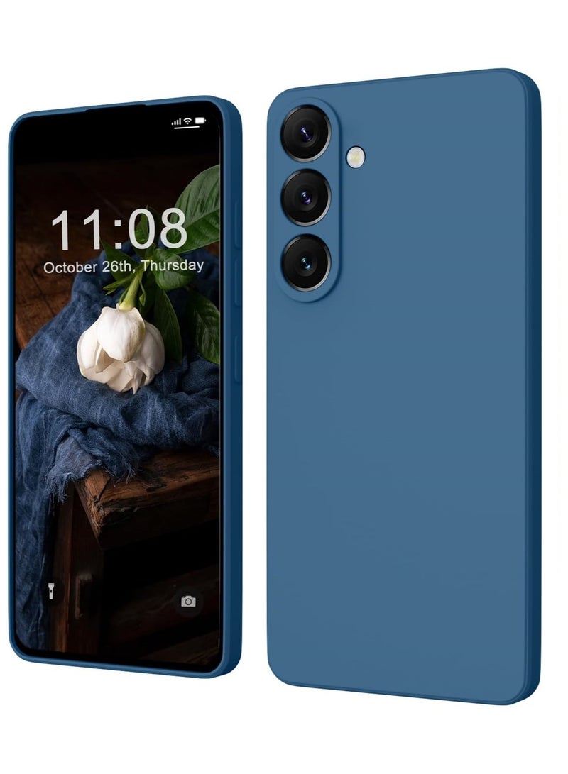 Samsung Galaxy S25 Soft Silicone Cover Shockproof Matte Finish Back Cover Inner Fabric Lining with Camera Protection Case for Galaxy S25 - Image 1