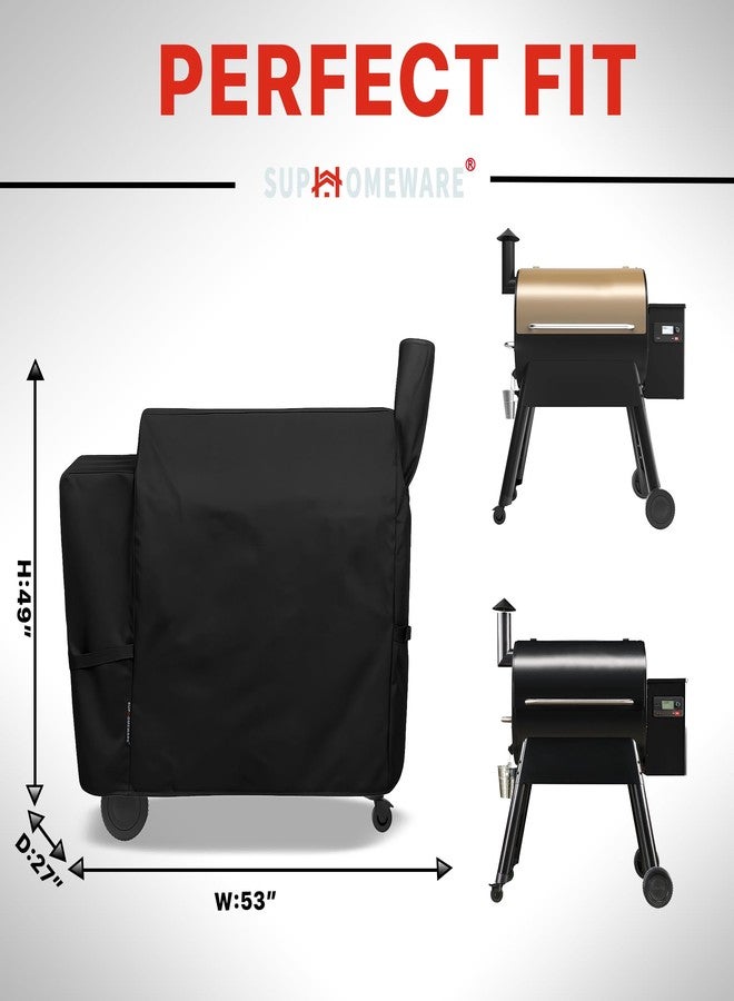 Suphomeware Heavy Duty Waterproof Wood Pellet Grill Cover for Traeger 20 Series, Junior & Tailgater Grills, Full Length - Image 2