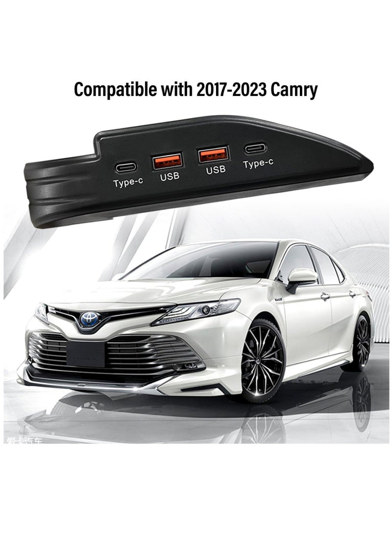 Generic - Dual USB ＆ Typc C Port Fast Charger Compatible with 2017-2023 Toyota Camry, 45W Fast Charging Station Center Console Dedicate to Your Car - Image 1