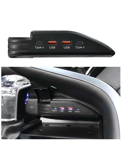 Dual USB ＆ Typc C Port Fast Charger Compatible with 2017-2023 Toyota Camry, 45W Fast Charging Station Center Console Dedicate to Your Car