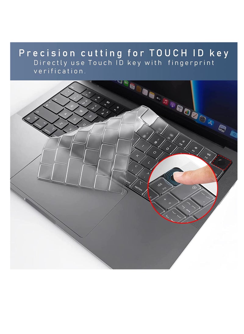 Generic 3 in 1 Case for MacBook Air 13.6 Inch 2022 A2681 M2 Chip and 2024 A3113 M3 Chip and 2025 A3240 M4 Chip, Matte Hard Shell Cover & Keyboard Cover & Screen Protector, Frosted Clear  - Image 4