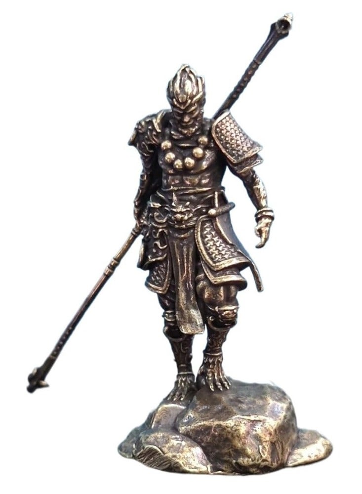 general 2024 New Black Myth Wukong Game Action Doll 6cm Miniature Statue Ornament, Metal Wukong Sculpture Doll Toy Table Decoration Children's Birthday Gift - Image 1