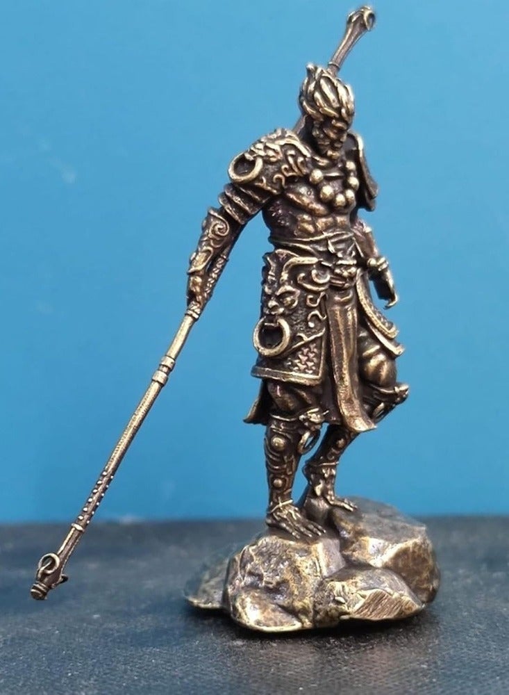 general 2024 New Black Myth Wukong Game Action Doll 6cm Miniature Statue Ornament, Metal Wukong Sculpture Doll Toy Table Decoration Children's Birthday Gift - Image 3