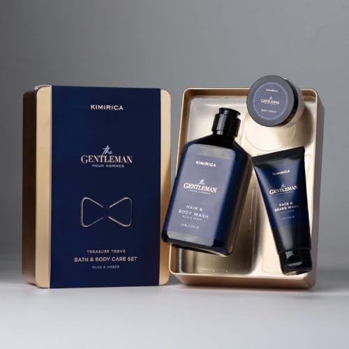 Kimirica Gift For Men's Gentleman treasure trove|Luxury Bath & Body Gift Set For Men's, Boyfriend, Brother & Husband |Pack of 3 | Pampering Kit for Birthday ,Anniversary & All Special Occasions | Premium Gift Packaging 100% Vegan - Image 2