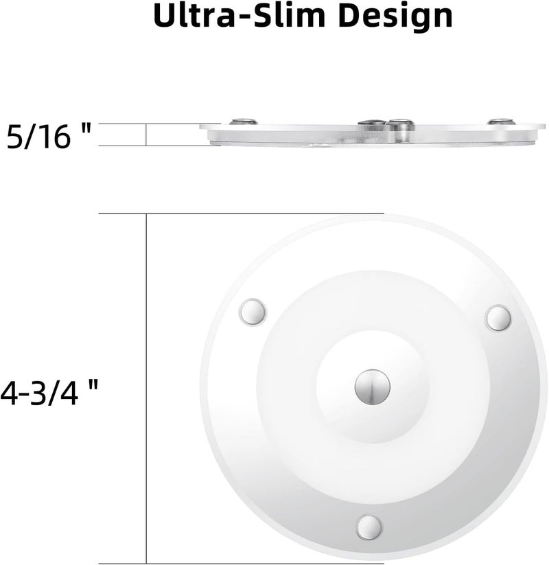 Obeaming 12V Ceiling Dome Light, 4.75 Inch 400LM Dimmable Interior Light for RV Boat Camper Van Travel Trailer Truck Fifth Wheel Interior Lighting, Blue Night Light & Touch Switch(Warm White) - Image 5