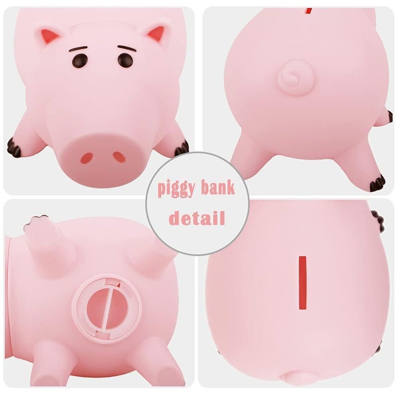 PHOCAS Hairphocas Cute Pink Pig Money Box Plastic Piggy Bank for Kid's Xmas Christmas Birthday Gift with Box - Image 2