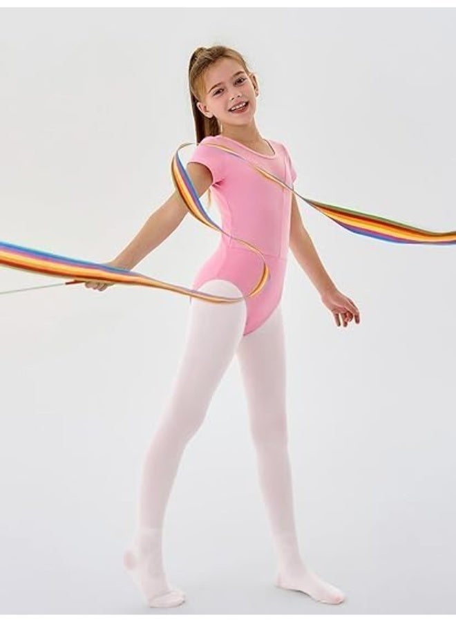 Arabest 2 Pairs Girls Ballet Dance Tights, Kids Ultra Soft Footed Anti-Sprain Tights Stockings 4-14 Years - Image 3