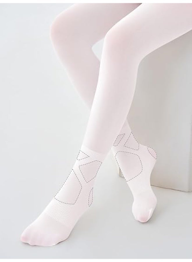 Arabest 2 Pairs Girls Ballet Dance Tights, Kids Ultra Soft Footed Anti-Sprain Tights Stockings 4-14 Years - Image 2
