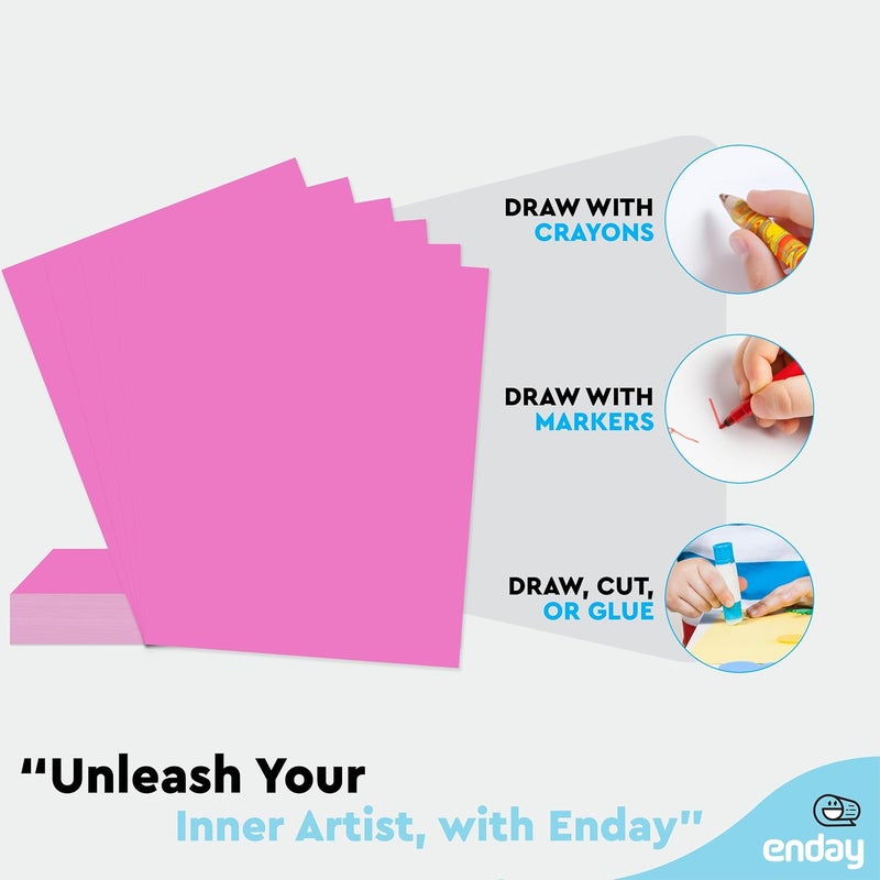 Emraw Poster Board Lightweight Craft Backing Boards for Presentations Office Sign Blank Painting Board Smooth Surface Poster Sheets for School Pack of 5 (Fluorescent Purple) - Image 3