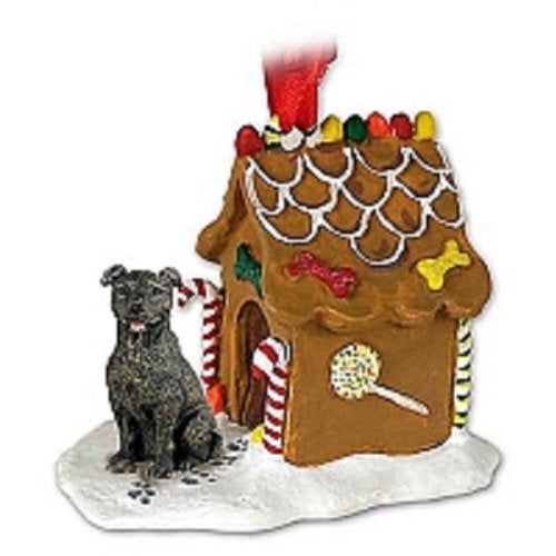 Conversation Concepts NEW Staffordshire Bull Terrier Ginger Bread House Christmas Ornament