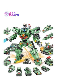 XiuWoo Robot Building Kit for Kids 35 in 1 Blocks Erector Sets Boys Engineering Educational Construction Toys 832 Pcs Projects Multifunctional Gift  - Image 1