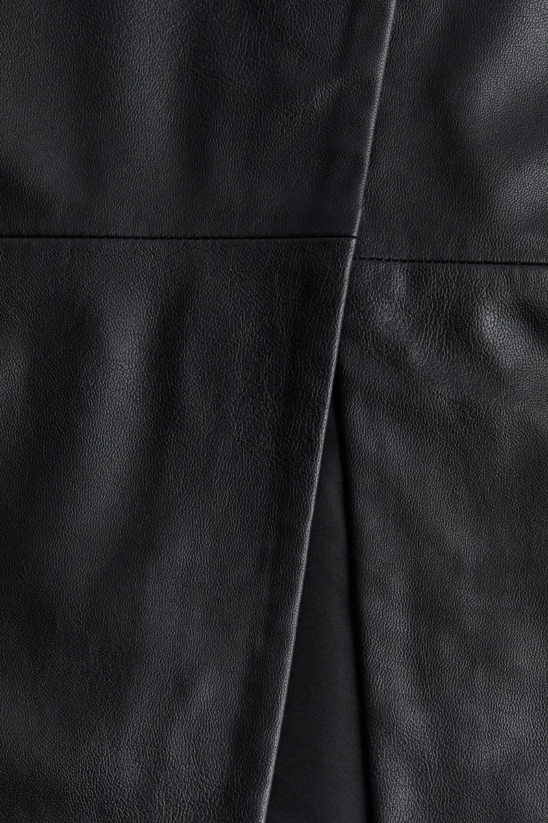 H&M Coated wrap skirt