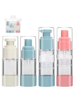 KASTWAVE Vacuum Cosmetic Bottles Toiletries, Plastic Airless Cosmetic Containers for Toner and Lotion, Travel Size Toiletry Set with Vacuum Pump Spray Bottles  - Image 1
