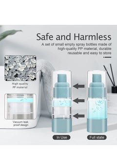 KASTWAVE Vacuum Cosmetic Bottles Toiletries, Plastic Airless Cosmetic Containers for Toner and Lotion, Travel Size Toiletry Set with Vacuum Pump Spray Bottles  - Image 2