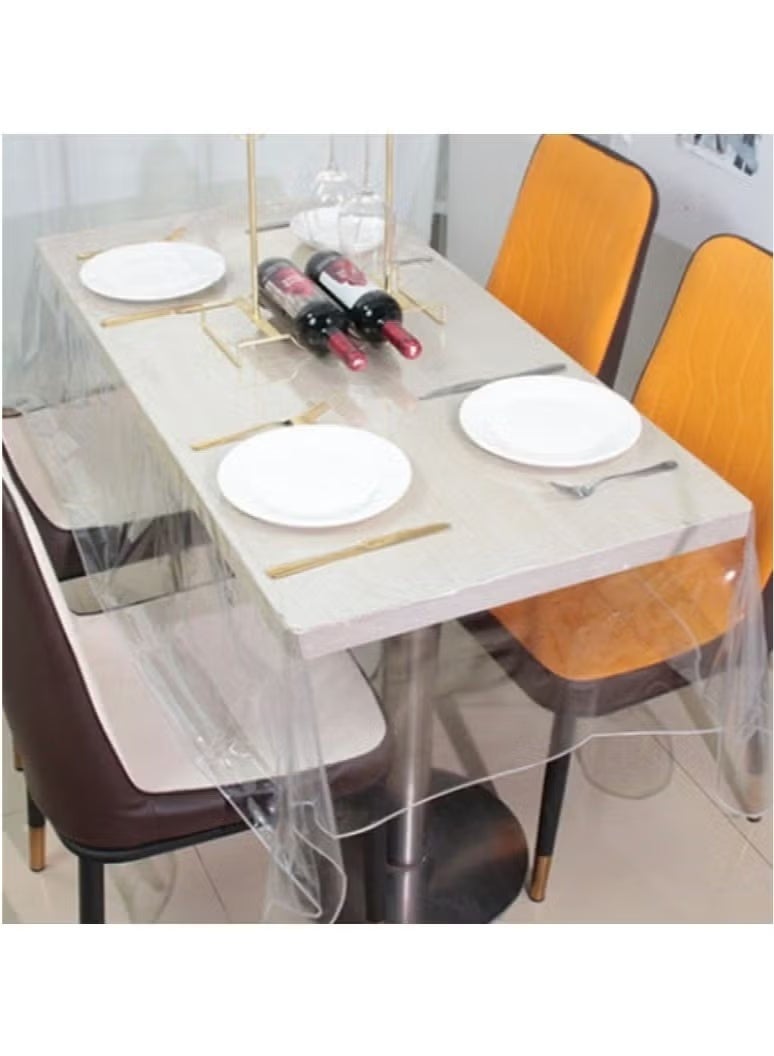 MIXDE tablecloth|0.13mm transparent PVC waterproof and oil-proof dining table cloth coffee table cloth TV counter cloth 140cm*180cm - Image 3