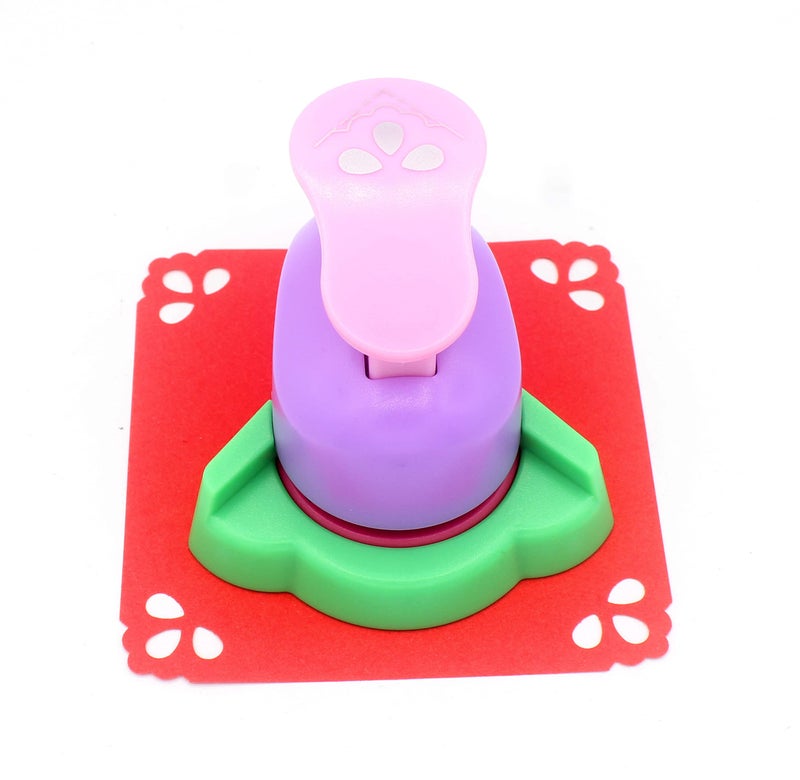 Kucaa Hollow RightAngle Embossing Punch Handmade Scrapbooking Craft Lever Corner Puncher Fancy Corner Embossing Tool Raindrops