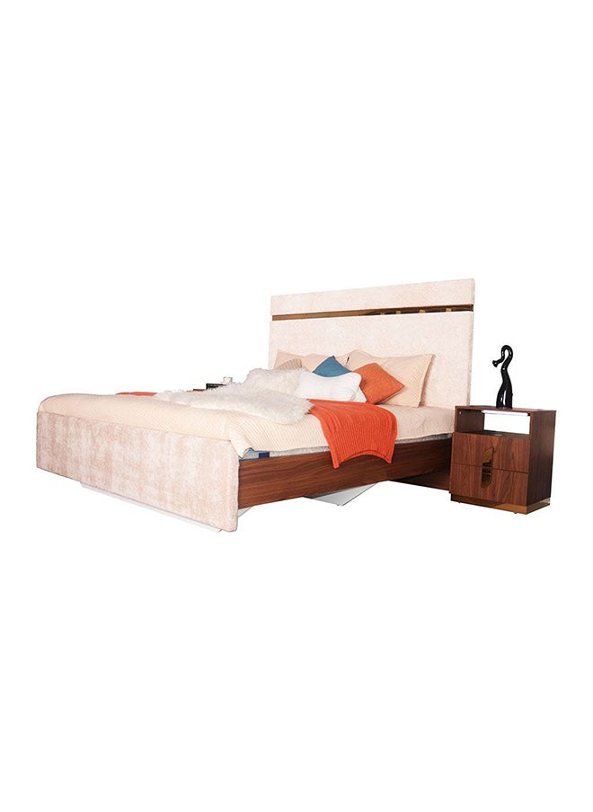 Ronin King Bed Strong and Sturdy Modern Design Wooden Double Bed Furniture Quiet And Comfortable Bed Frame L190xW214xH145 Cm Beige / Golden - pzsku/Z7BFC07C11D97289FDA61Z/45/_/1702045555/65890757-25c1-49e9-bb35-e95edcf258b6