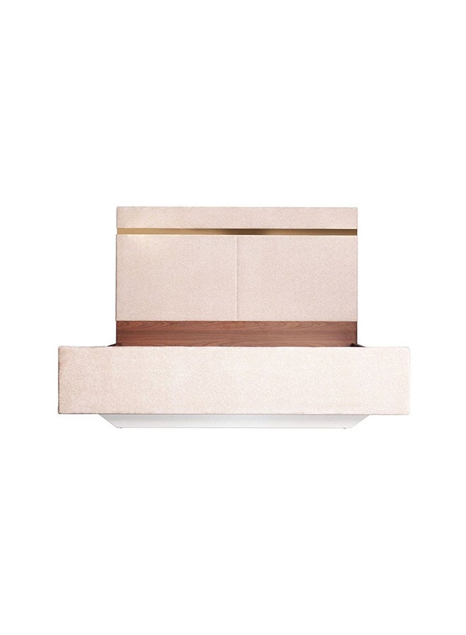 DANUBE HOME سرير رونين كينغ تصميم حديث قوي ومتين سرير مزدوج أثاث إطار سرير هادئ ومريح L190xW214xH145 سم بيج / ذهبي - Image 5